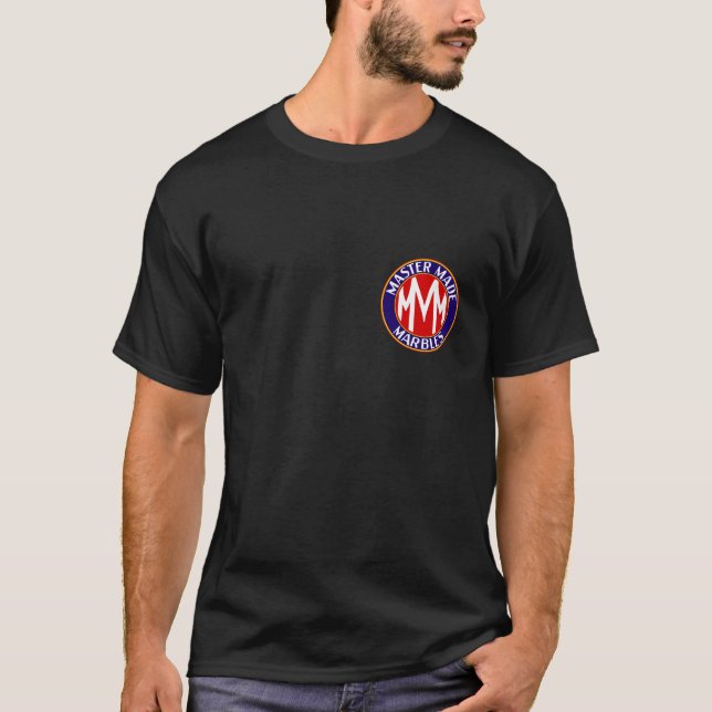 T-shirt Le maître a fait la chemise noire de marbre (Devant)