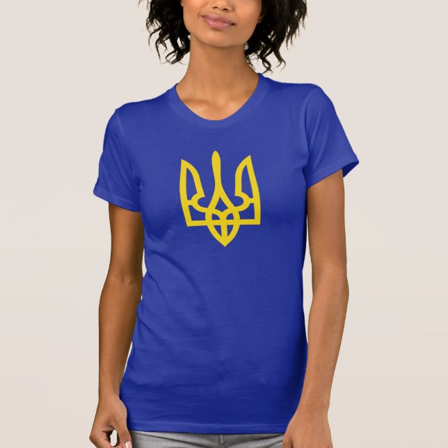 T-shirt Le manteau d'état des bras de l'Ukraine - tryzub (Devant)