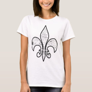 T-shirt Le manuscrit de Fleur de Lis French exprime Paris