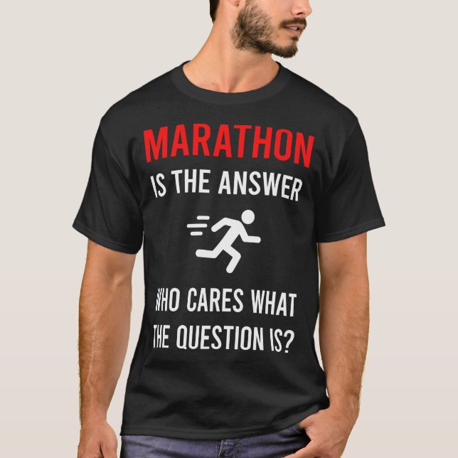 T-shirt Le Marathon de la réponse (Devant)