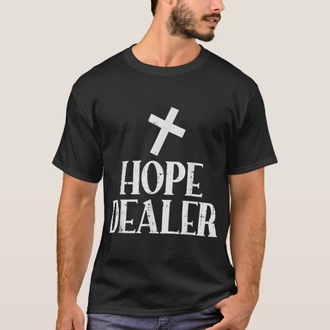 T-shirt Le marchand de l'espoir croise Dieu Jésus Foi Reli (Devant)