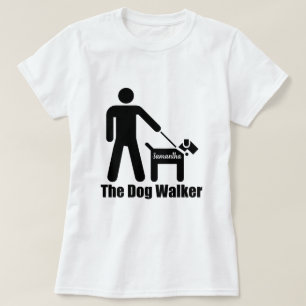 T-shirt Le marcheur de chien ajoute un nom ou un texte amu