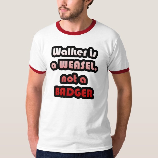 T-shirt Le marcheur est une BELETTE (Devant)