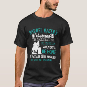 T-shirt Le Mari De Barrel Racer Oui Elle Racing Rodéo