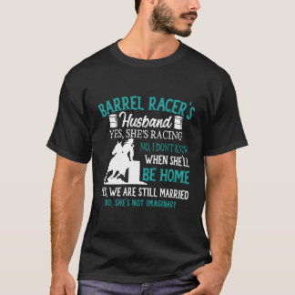 T-shirt Le Mari De Barrel Racer Oui Elle Racing Rodéo