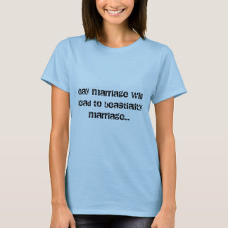 T-shirt Le mariage homosexuel mènera au mariage de