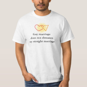 T-shirt Le mariage homosexuel ne menace pas mon