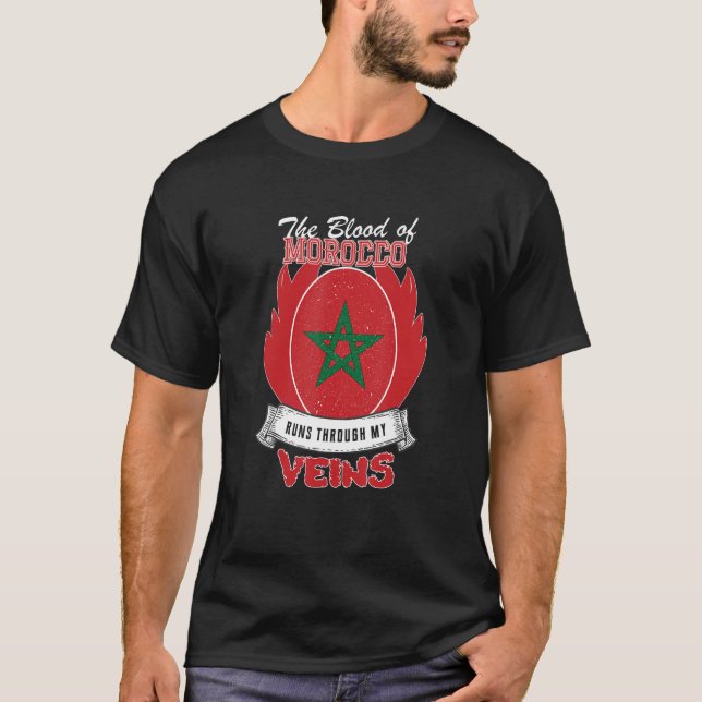 T-shirt Le Maroc dans mes veines (Devant)