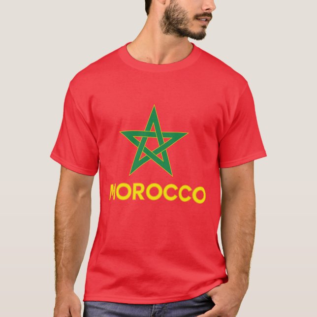 T-shirt Le Maroc - drapeau marocain (Devant)