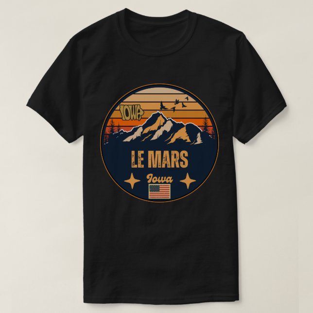 T-shirt Le Mars, Iowa Ia, États-Unis (Design devant)