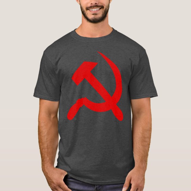 T-shirt Le marteau et la faucille (rouge) (Devant)