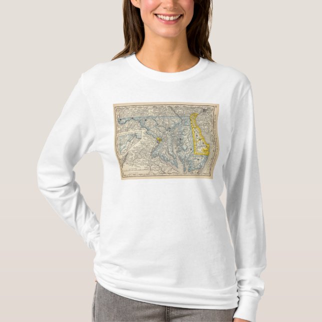 T-shirt Le Maryland, C.C, et le Delaware (Devant)