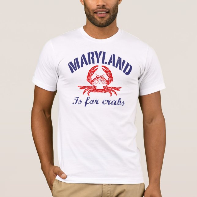 T-shirt Le Maryland est pour les crabes (Devant)