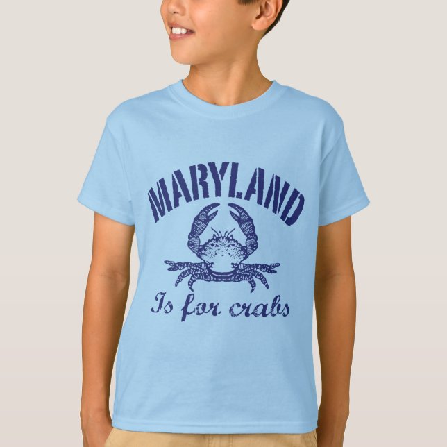 T-shirt Le Maryland est pour les crabes (Devant)