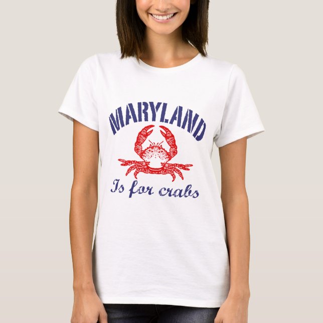 T-shirt Le Maryland est pour les crabes (Devant)