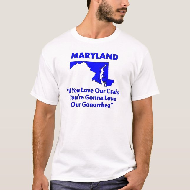 T-shirt Le Maryland - si vous aimez nos crabes… (Devant)