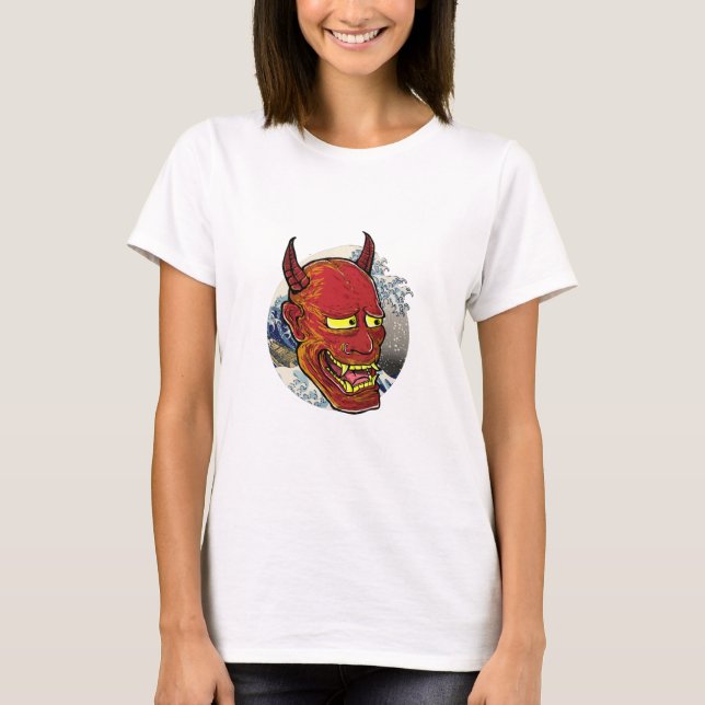 T-shirt Le masque japonais Hannya (Devant)