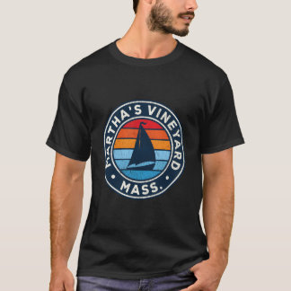 T-shirt Le Massachusetts De Martha Ma Sailboa Vintage