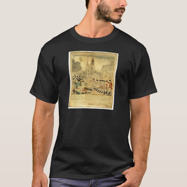 T-shirt Le massacre de Boston par Paul Revere (Devant)