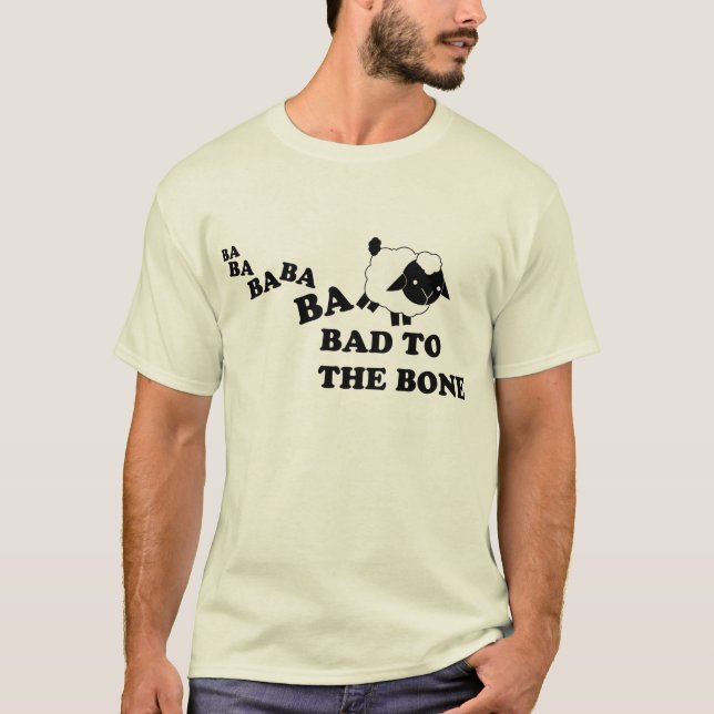 T-shirt Le mauvais aux moutons d'os - customisés (Devant)