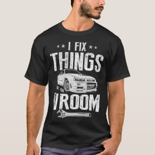 T-shirt Le mécanicien de voiture papa répare les choses qu