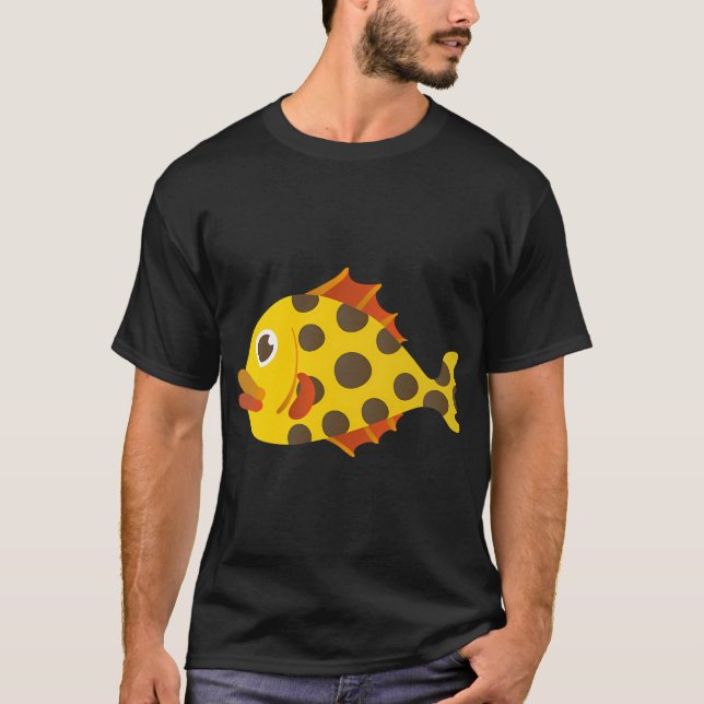 T-shirt Le Méchant Piranha Jaune (Devant)
