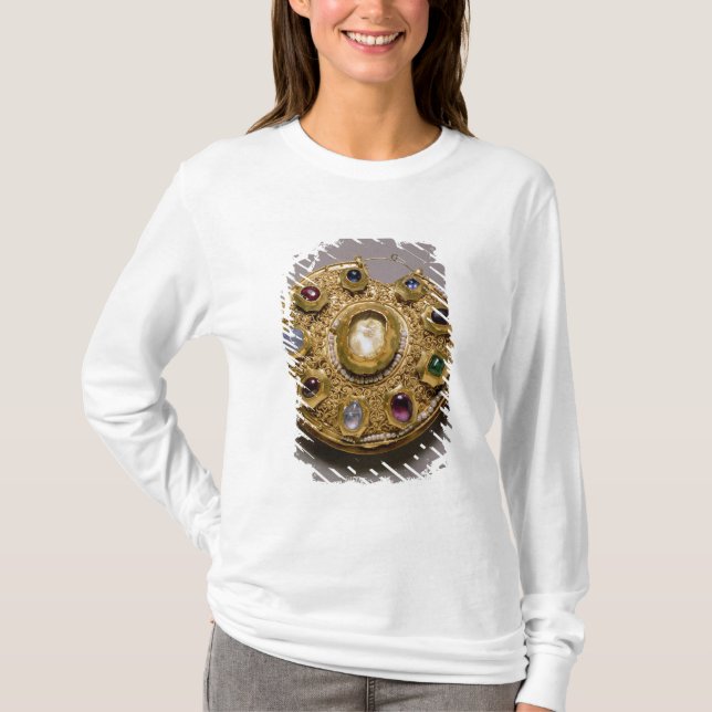 T-shirt Le médaillon de Kolt, or a placé avec des perles (Devant)