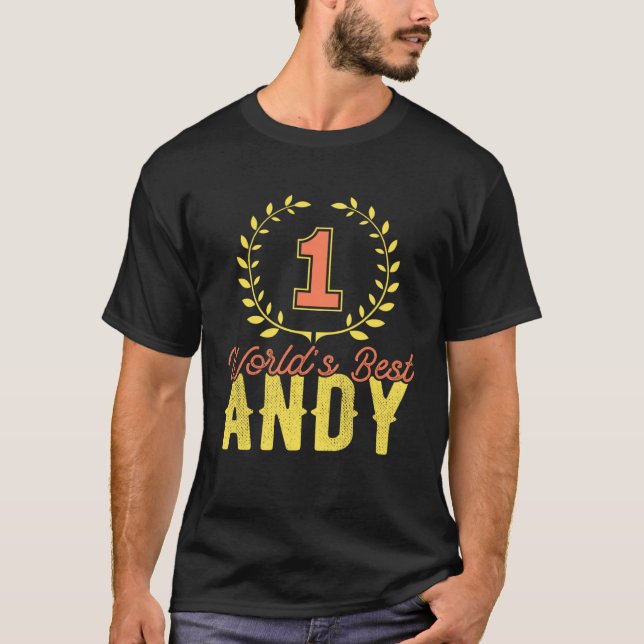 T-shirt Le meilleur Andy de personne dans le monde (Devant)