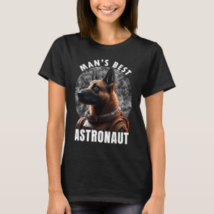 T-shirt Le meilleur Astro de l'astronaute K 9 Malinois