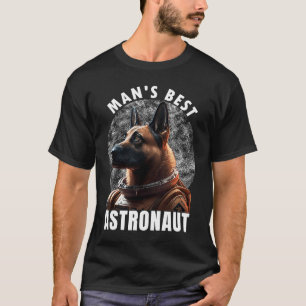 T-shirt Le meilleur Astro de l'astronaute K 9 Malinois