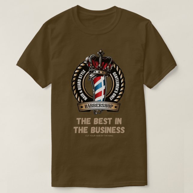 T-shirt Le meilleur barbier dans le barbier d'affaires (Design devant)
