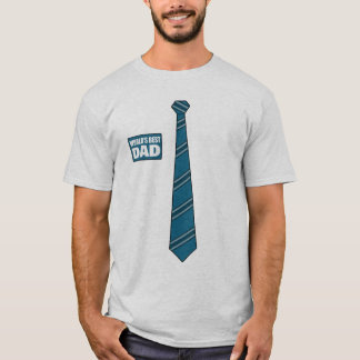 T-shirt Le meilleur bleu de cool de cravate d'étiquette de