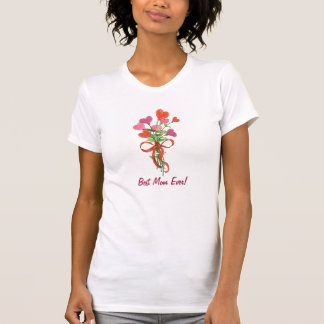 T-shirt Le meilleur bouquet de coeur de maman jamais -
