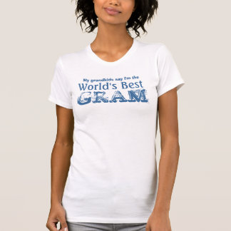 T-shirt Le meilleur gramme du monde - bleu et blanc