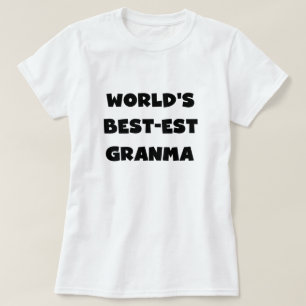 T-shirt Le meilleur Granma noir et blanc du monde