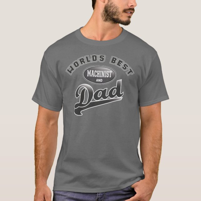 T-shirt Le meilleur machiniste et le papa du monde (Devant)