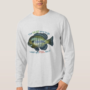 T-shirt Le Meilleur Moment Pour Aller Pêcher   Poisson rou