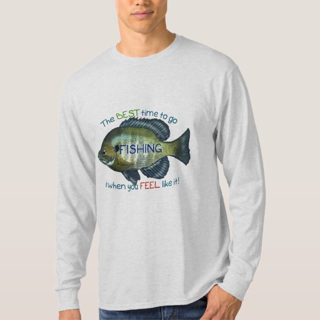 T-shirt Le Meilleur Moment Pour Aller Pêcher | Poisson rou (Devant)