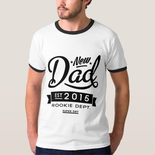 T-shirt Le meilleur nouveau papa 2015 (Devant)