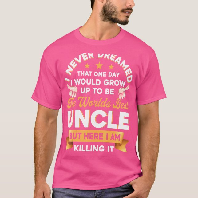 T-shirt Le meilleur oncle du monde pour oncle frère (Devant)