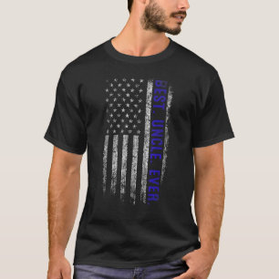 T-shirt Le meilleur oncle jamais US américain Drapeau pour