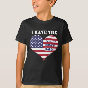 T-shirt Le meilleur papa américain du monde