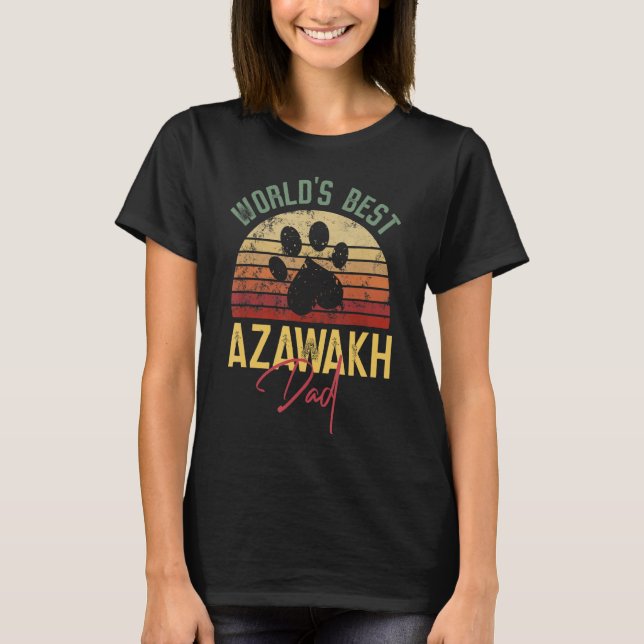 T-shirt Le meilleur papa azawakh du monde (Devant)