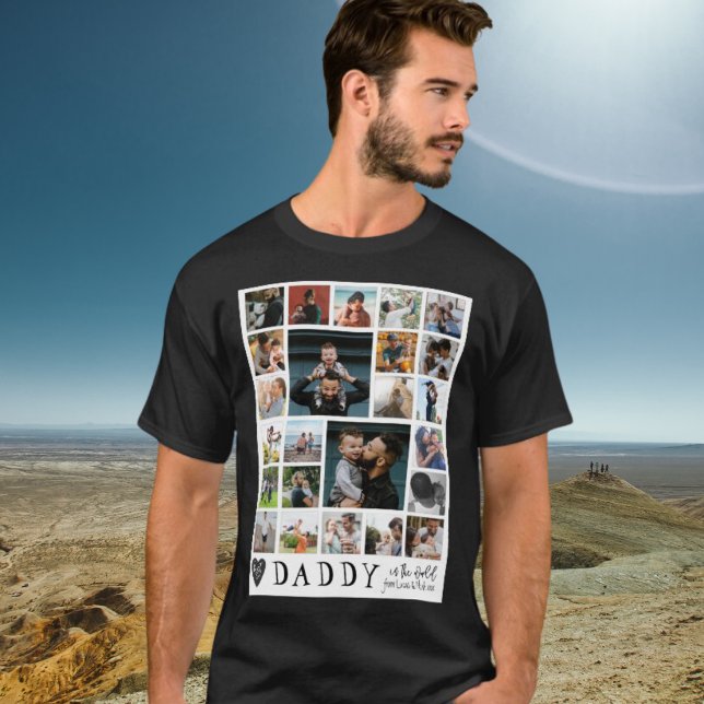 T-shirt Le Meilleur Papa Dans Le Monde Photo Collage (Créateur téléchargé)