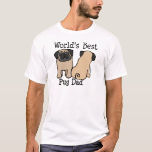 T-shirt Le meilleur papa du carlin du monde