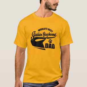 T-shirt Le meilleur papa du lévrier italien du monde