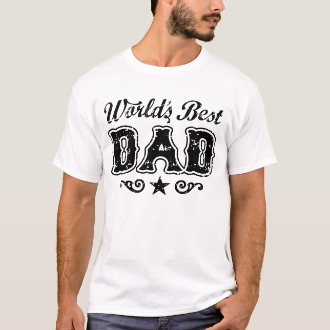 T-shirt Le meilleur papa du monde (Devant)