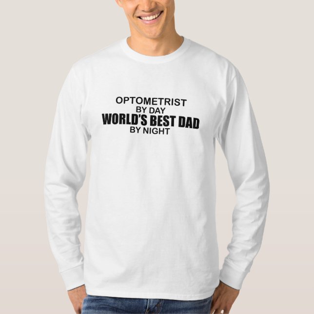 T-shirt Le meilleur papa du monde - optométriste (Devant)