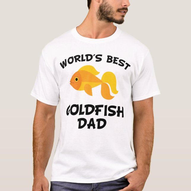 T-shirt Le meilleur papa du poisson rouge du monde (Devant)