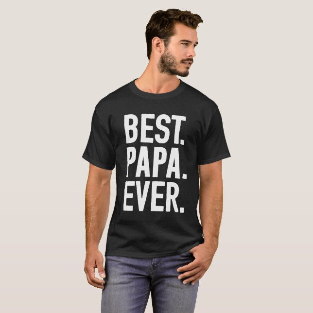 T-shirt Le meilleur papa jamais (Devant entier)